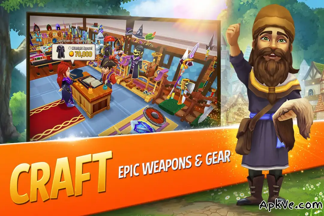 تحميل Shop Titans: Epic Idle Crafter, Build & Trade RPG‏ apk